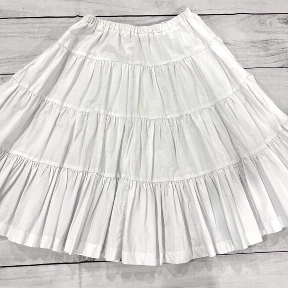 Little Parni White Tiered Skirt - Picture 6 of 6